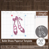 Ballet Shoes SVG Template