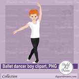 Male ballerina clipart