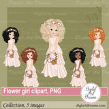 Flower girl clipart