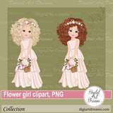 Wedding flower girl clipart