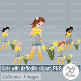 Watering flowers clipart daffodil garden PNG images
