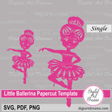 Ballerina paper cut out template