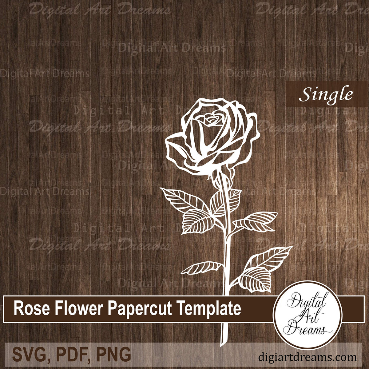 Rose Svg Silhouette Flower Cricut Clipart Png Stencil