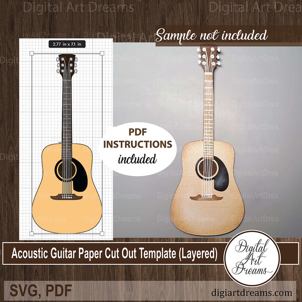 Acoustic guitar embellishment SVG