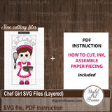 Chef SVG files for scrapbook embellishment (paper piecing or paper dolls)