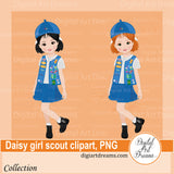 Adorable daisy girl scouts clipart PNG
