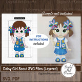 Daisy Girl Scout SVG Files with PDF instructions for scrapbook embellishments (die cuts)