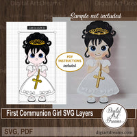 First Communion GIrl SVG