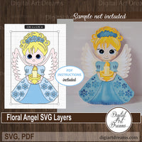 Floral angel scrapbooking embellishments