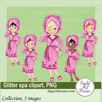 Spa clipart glitter pink