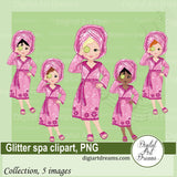 Spa clipart glitter pink