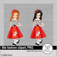 Red poodle skirt clipart