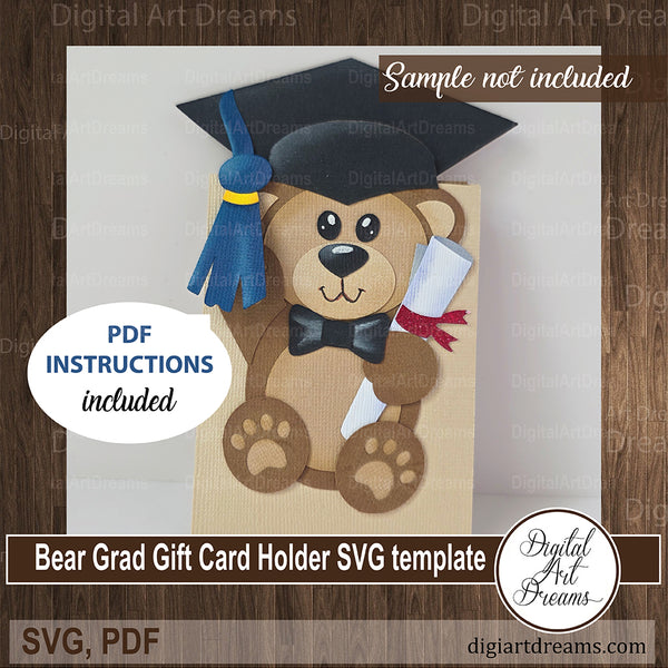 Graduation gift card holder SVG layers