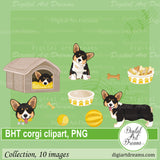 Corgi dog PNG clipart images BHT