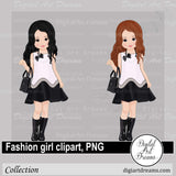 Girl black and white dress clipart images png