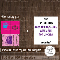 Cricut castle pop up card SVG files