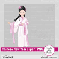 Chinese girl clipart
