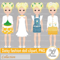 Daisy paper doll clipart