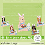 Cute Easter bunny clipart png images
