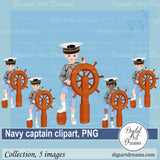 Navy captain clipart