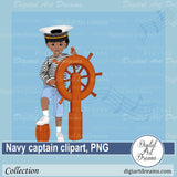 African American navy captain officer clipart png