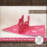 Princess birthday pop up card