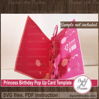 Princess pop up card instructions