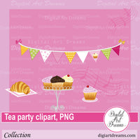 Tea party food for kids clipart png