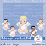 Baby boy angel clipart