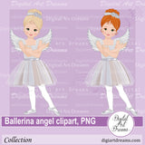 Ballerina with angel wings picture