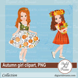 Autumn girl png