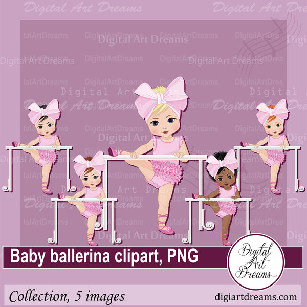 Baby ballerina clipart