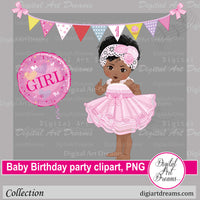 Baby birthday party clipart