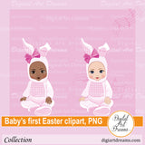 Easter baby girl images png bunny costume clipart