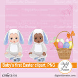 Happy Easter baby images boy bunny costume clipart png