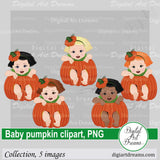 Baby girl pumpkin clipart png
