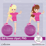 Ball exercise clip art