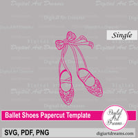 Ballet Shoes SVG Template
