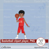 Basketball clipart African American player