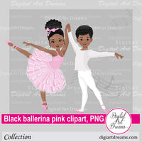 Cute black ballerina clip art