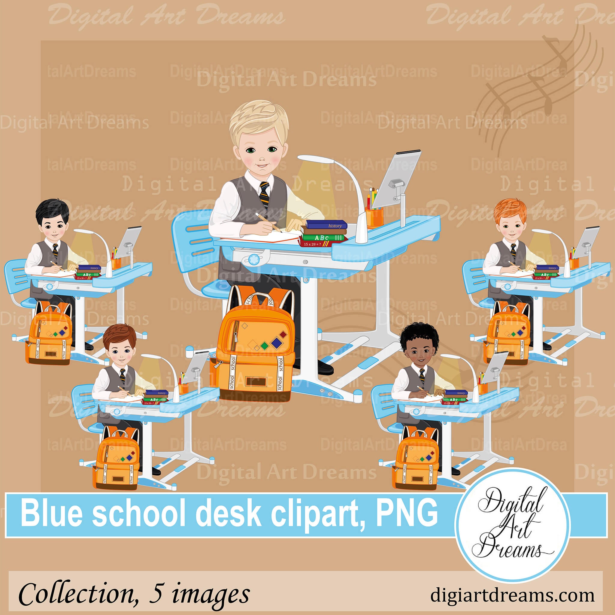Desk Clipart | School PNG Images | Digital Art Dreams, image size:2048x2048