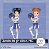 Cheer blue uniform clip art