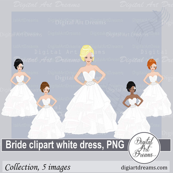 Bride clipart white dress png images