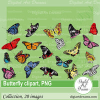 Cute flying butterfly png clipart images