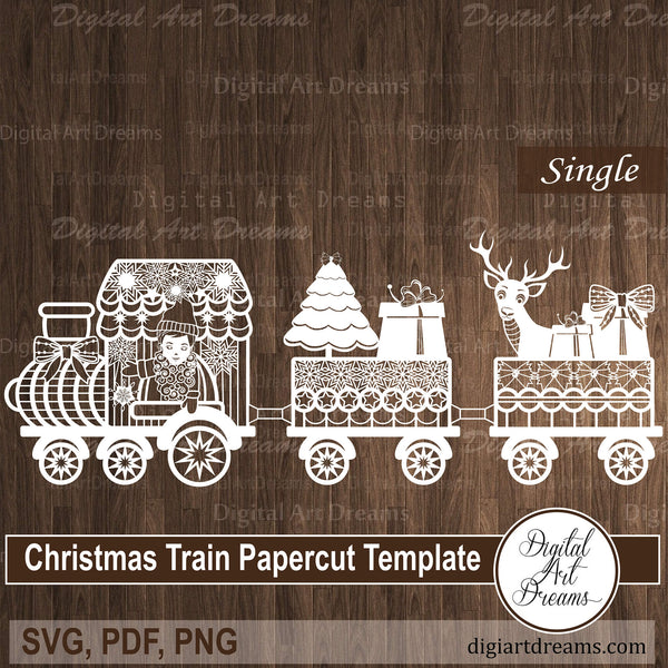 Christmas train SVG for Cricut