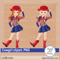 Little cowgirl clipart