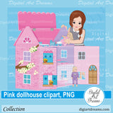 Cute doll house clip art
