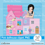 Dollhouse clipart little girl
