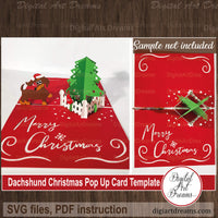 Dachshund Christmas pop up card DIY