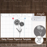 Cricut daisy flower SVG